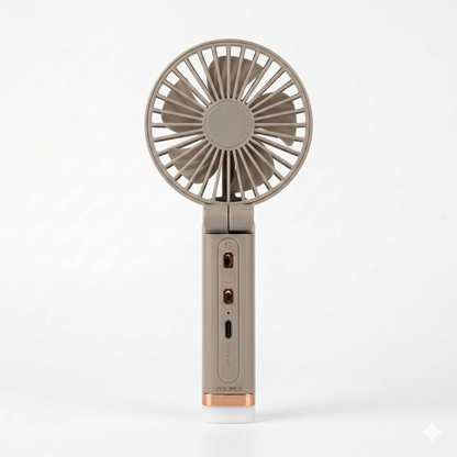 JYSUPER JY-2517 Foldable Mini Handheld Fan | Rechargeable Portable Fan with LED Light